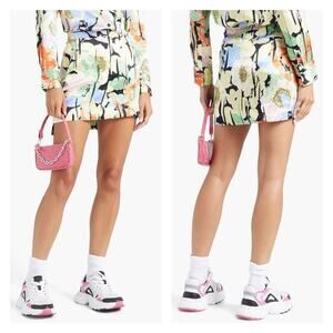 EQUIPMENT The Delafine Printed Floral Silk Jacquard Mini Skirt Size 10